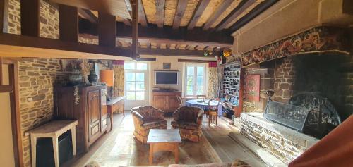 Χώρος καθιστικού στο Maison typique Normande Mont St Michel
