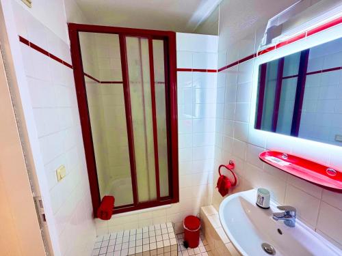 Salle de bains dans l'établissement Goethes Haus