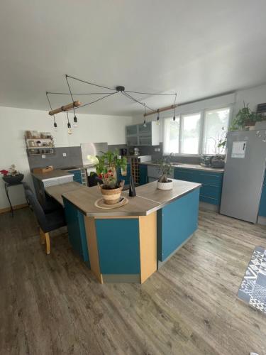 Dapur atau dapur kecil di Gîte Les Ames Jumelles