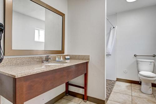 a bathroom with a sink and a toilet at Quality Inn near Mesa Verde in Cortez