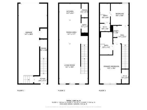 a floor plan of a house at Victory Villa - Lux Townhome Walk 2 Globe Life - Rangers & Cowboys Stadiums in Arlington