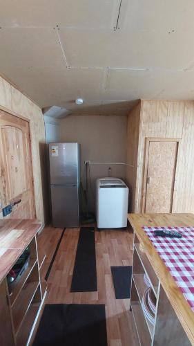 Η κουζίνα ή μικρή κουζίνα στο Departamento los Villarroel 2