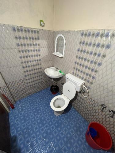 a bathroom with a toilet and a sink at GV Royal Residency Vattavada in Vattavada