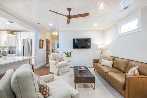 a living room with a couch and a table at The Bogard Only 4 Blocks to King in Charleston