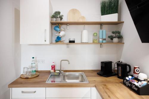 Dapur atau dapur kecil di Talidyll am Diemelsee an der Talsperre- 4 Betten 1 Schlafsofa bis zu 5 Gästen - 2 Autominuten bis zum Badestrand - nähe Willingen - Marsberg - Brilon - Privater Eingang