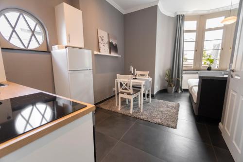 Kuchyň nebo kuchyňský kout v ubytování Villa Linnenschmidt Apartments in zentraler Lage Bremen