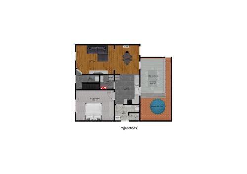 a floor plan of a house at Ferienwohnung Neubörger mit Hottub in Neubörger
