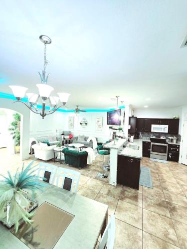 a living room with a couch and a table at Home-away-from-Home in Odessa