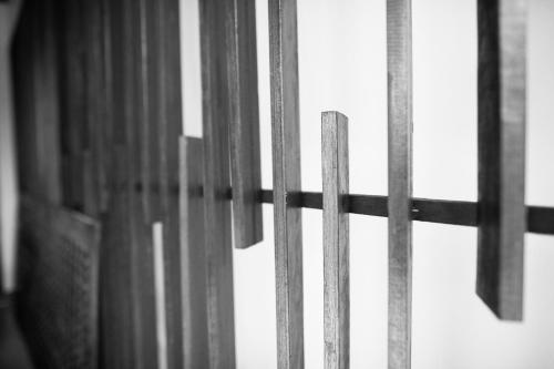 a close up of a metal fence with a window at KENCOZY accommodation in Bangkok