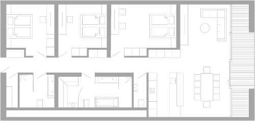 two black and white drawings of a building at Beerenhus in Au im Bregenzerwald
