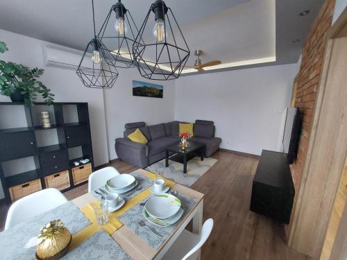 Posezení v ubytování Trendy Family Apartment