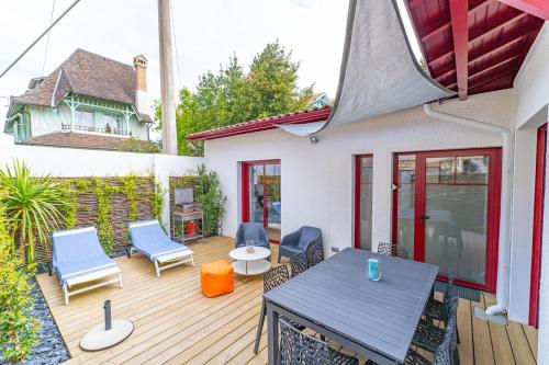 Arcachon maison 2e ligne accès privé plage 50m