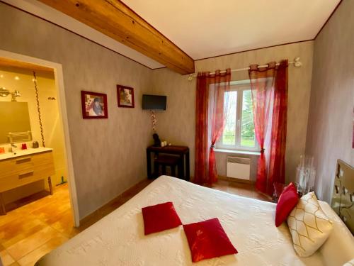 Postel nebo postele na pokoji v ubytování La Prade des "Pierre"