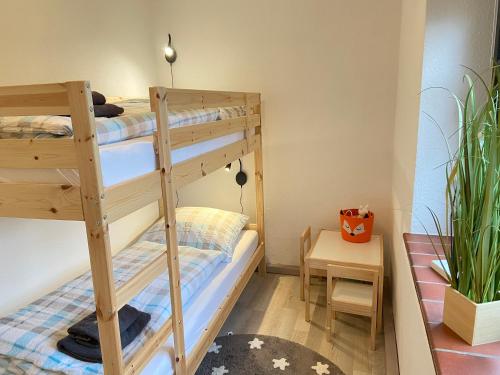 Ένα ή περισσότερα κρεβάτια σε δωμάτιο στο Im Dorfe - Ferienvermietung Arendholz