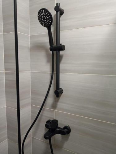 una doccia con asciugacapelli in un bagno di Nanic Homes Deluxe Queen Studio a Marimbeti