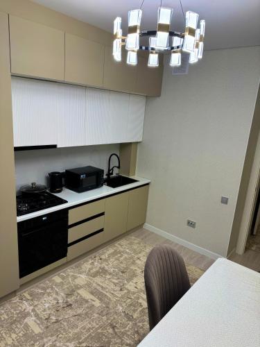Kuchyň nebo kuchyňský kout v ubytování Djal Elite apartment