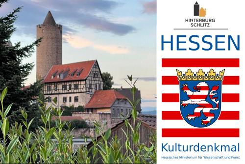 Certifikát, hodnocení, plakát nebo jiný dokument vystavený v ubytování ALTE FÖRSTEREI - Elegantes Apartment in der historischen Hinterburg Schlitz - nahe Fulda und Bad Hersfeld