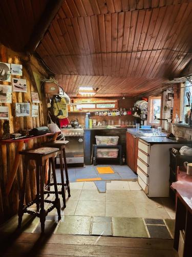 Posezení v ubytování Refugio Aldea Infinita