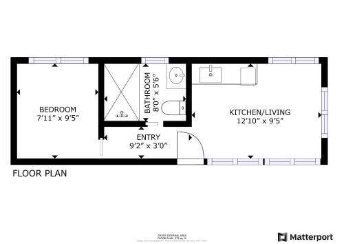 a floor plan of a house at Modern Tiny Home Wraparound Deck in Great Valley