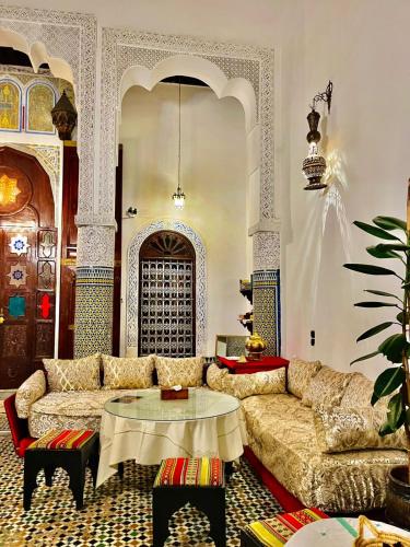 Zona de estar de Riad Lalla Zoubida