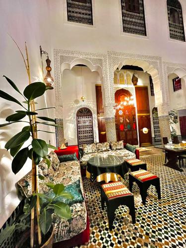 Zona de estar de Riad Lalla Zoubida