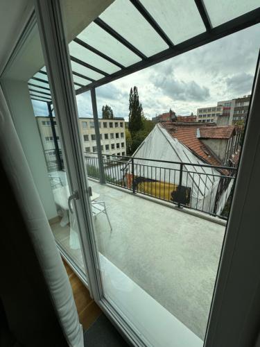 Balcon ou terrasse dans l'établissement Sonnige Wohnung mit Balkon im Herzen von Bayreuth
