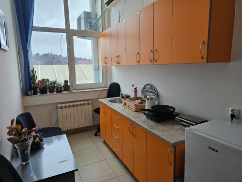 Kuchyň nebo kuchyňský kout v ubytování Hostel Nikšić