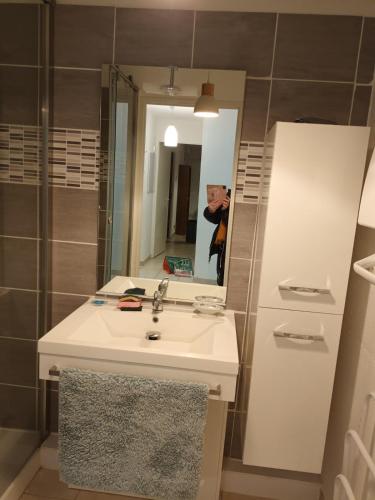 Ένα μπάνιο στο Appartement petit prince 2 chambres