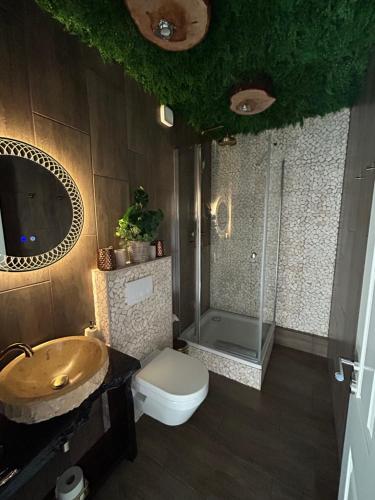 Bilik mandi di Ferienwohnung in Erfurt