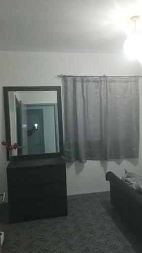 a mirror on top of a dresser in a room at D'Chin Dorcelle Suite in Norbury