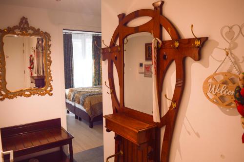 Ένα ή περισσότερα κρεβάτια σε δωμάτιο στο 1BR apt métro Hopital Erasme Bordet handicapt friendly
