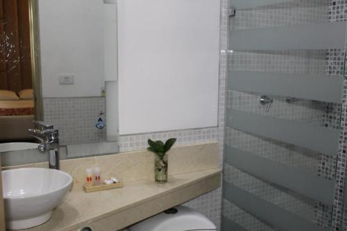 Koupelna v ubytování Hotel Merlott Lleras