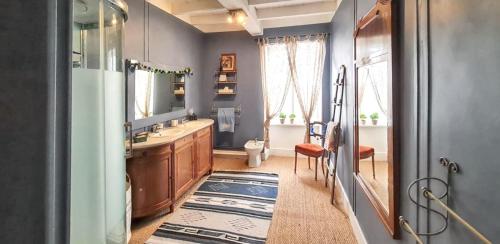 Kúpeľňa v ubytovaní Maison charmante à Mauzun avec jardin et patio fleuri