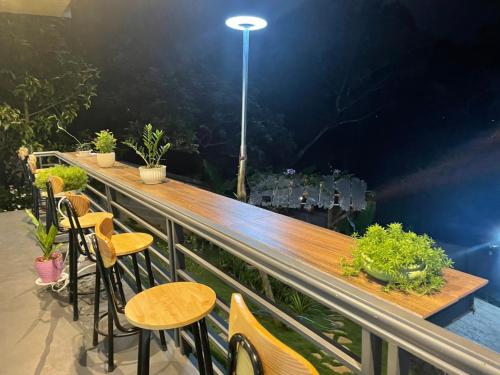 Balkón nebo terasa v ubytování Homestay Chân Quê