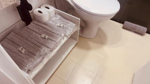 Koupelna v ubytování Apartamento no Centro, com Ar Condicionado e Lava e Seca