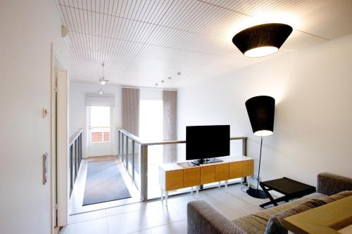 Televisyen dan/atau pusat hiburan di Haapala Suites entinen IIDA Vuokatti
