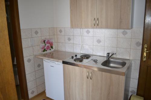 Kuchyň nebo kuchyňský kout v ubytování Guest House Morski val