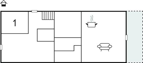 a diagram of a house with three different views at Lovely Apartment In Glesborg With Wifi in Glesborg