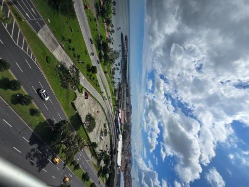 an overhead view of a street and a road at Comfortable and centrally located apartment in Panama City