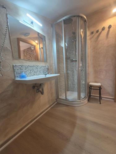Koupelna v ubytování Hostal Bavieca