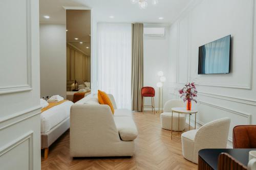 Χώρος καθιστικού στο La clè de la maison