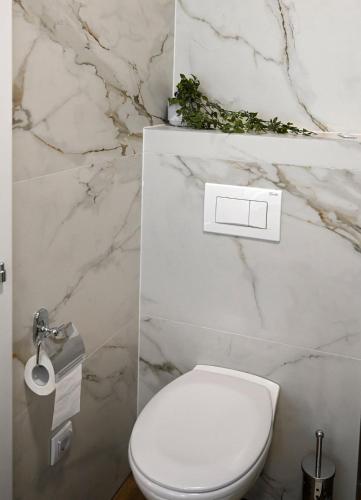 Koupelna v ubytování Apartman Maka