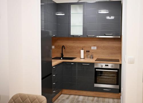 Kuchyň nebo kuchyňský kout v ubytování Apartman Maka