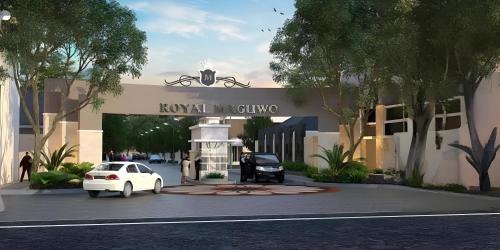 a rendering of a hotel with a white car parked outside at Royal Stay@Yogyakarta in Kalasan