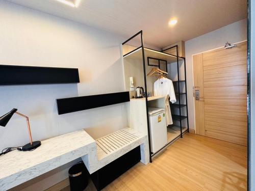 Η κουζίνα ή μικρή κουζίνα στο Cha-am , City View Haven , Apartment Near Cha-am Beach south