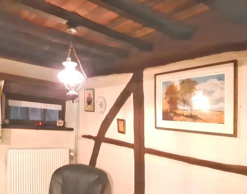 Ruang duduk di Charming House in Scy, Hamois with Enclosed Garden