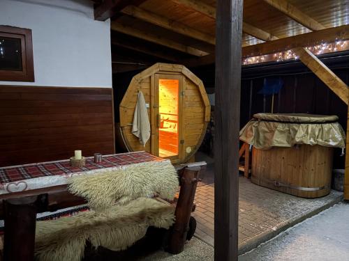 Postel nebo postele na pokoji v ubytování Drevenica Raj