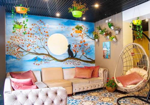 Χώρος καθιστικού στο Ronda Hotel Boutique by Chat Noir