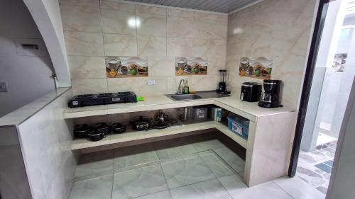 Kuchyň nebo kuchyňský kout v ubytování Apartamento Julieta