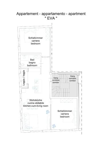 a plan of the experimental apparatus eva at Laimbruchhof Apartments Urlaub auf dem Bauernhof in Val di Vizze